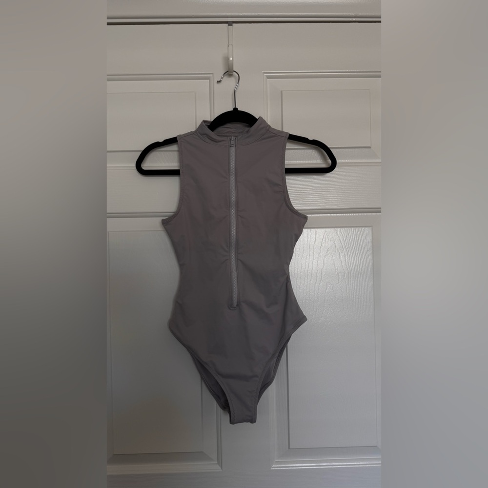 Gray SKIMS One Piece Swimsuit